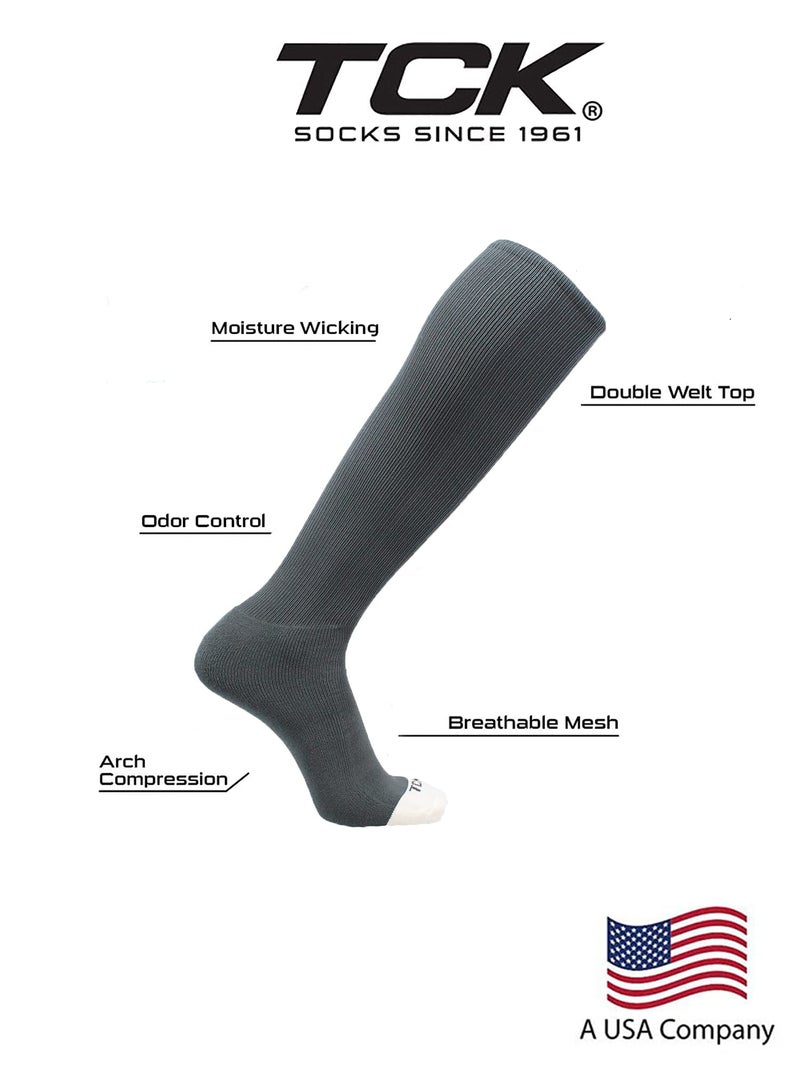 TCK Prosport Performance Tube Socks (Graphite, Small) - Image 3
